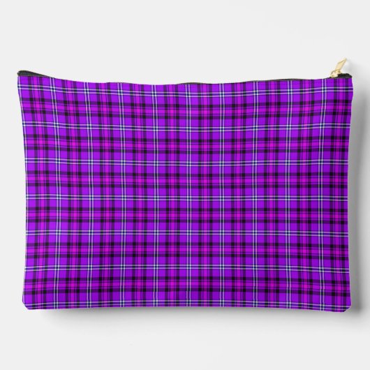 Electric Violet and Fuchsia Plaid Purple Pink Etui (Achterkant)