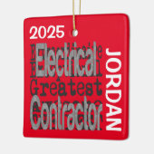 Electrical Contractor Extraordinaire CUSTOM Keramisch Ornament (Links)