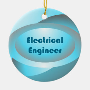 Electrical Engineer Blue Keramisch Ornament