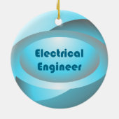 Electrical Engineer Blue Keramisch Ornament (Achterkant)
