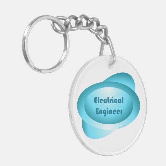Electrical Engineer Blue Sleutelhanger (Voorkant Links)
