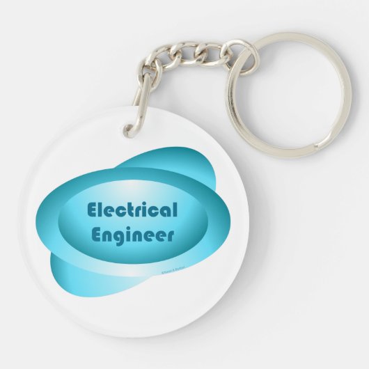 Electrical Engineer Blue Sleutelhanger (Achterkant)