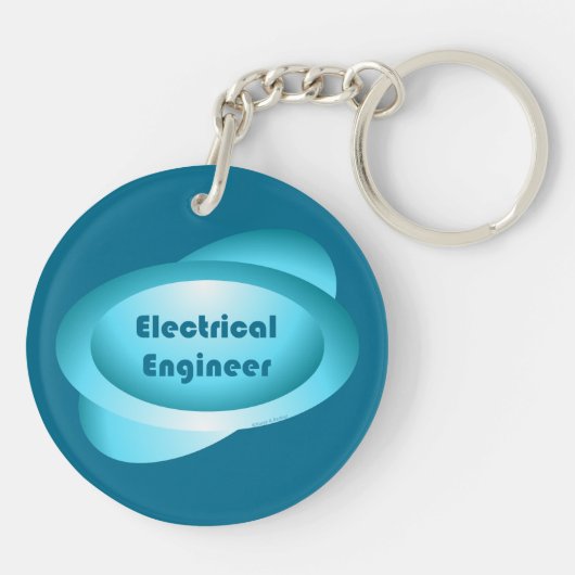 Electrical Engineer Blue Sleutelhanger (Achterkant)