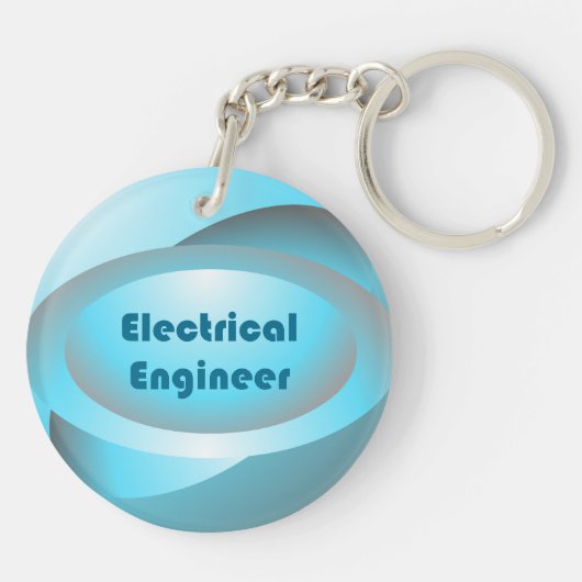 Electrical Engineer Blue Sleutelhanger (Achterkant)