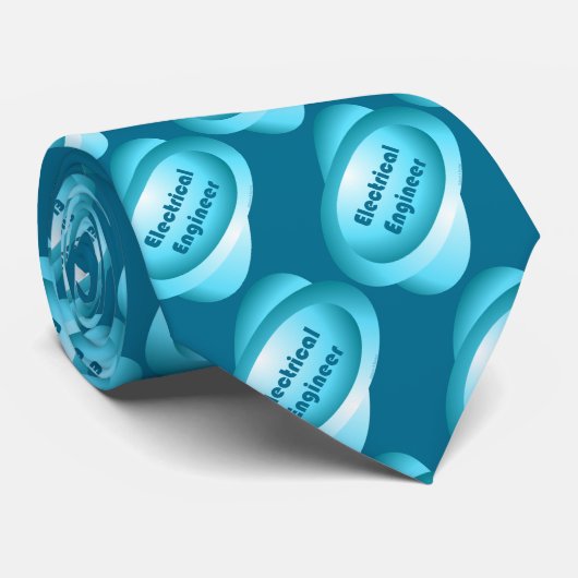 Electrical Engineer Blue Stropdas (Opgerold)