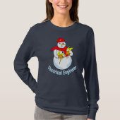 Electrical Engineer Snowman T-shirt (Voorkant)