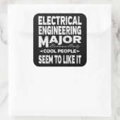 Electrical Engineering College Major Cool People Vierkante Sticker (Tas)