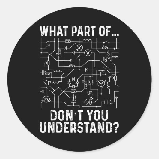 Electrical Engineering Electrical Engineer Men  Ronde Sticker (Voorkant)