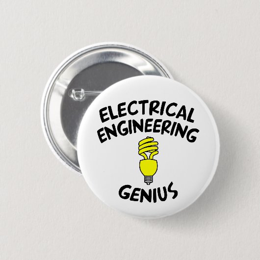 Electrical Engineering Genius Ronde Button 5,7 Cm (Voorkant /achterkant)