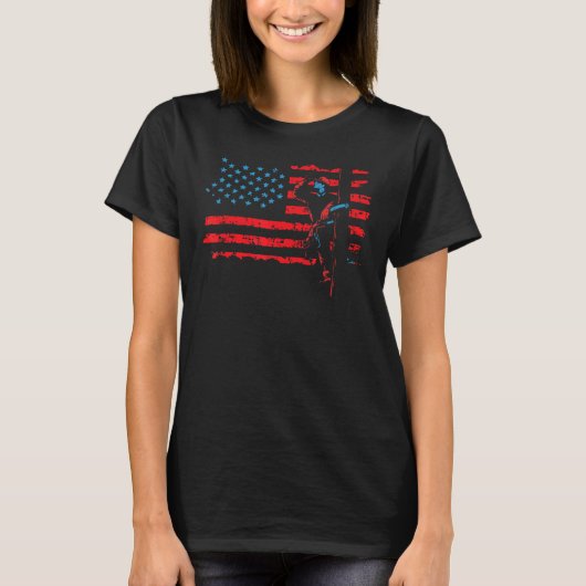Electrical Lineman Us Flag T-shirt (Voorkant)