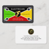 Electrical Wire Colors Plug Connection Visitekaartje (Voorkant / Achterkant)