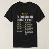 Electrice Hourly geeft pap aan arbeidstarieven Fun T-shirt (Design voorkant)