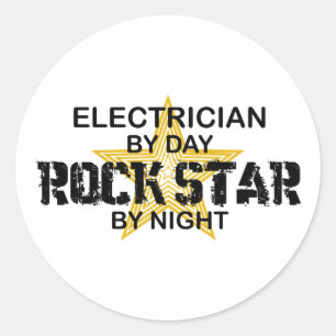 Electricia Rock Star by Night Ronde Sticker