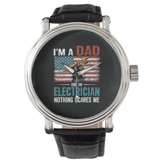 Electrician Dad Horloge (Voorkant)