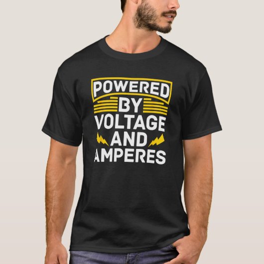 Electrician Engineer Lineman Construction Electric T-shirt (Voorkant)