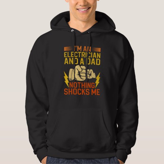 Electrician For Men Daddy Electrical Engineers Hoodie (Voorkant)