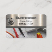 Electrician Metal Handyman Business card Visitekaartje (Voorkant)