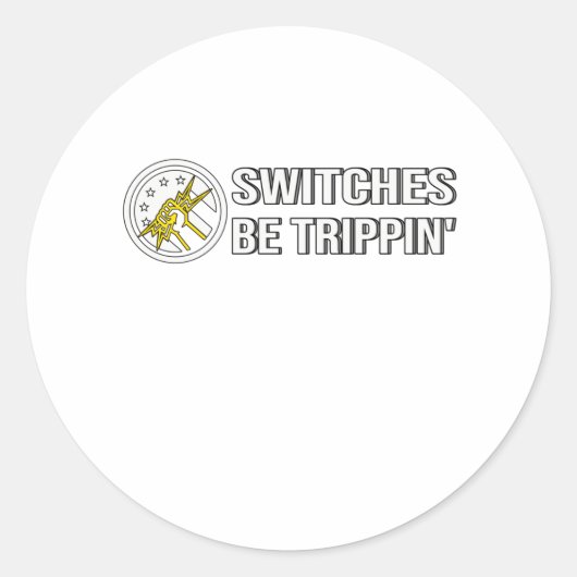 Electrician Pun Pun Flag Electronics Engineer Ronde Sticker (Voorkant)