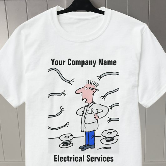 Electricien avec T-shirt Câbles