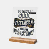 Électricien drôle citation de gravure vintage conc (Angle)