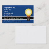 Électricien éclairage Carte de visite moderne (Devant / Derrière)