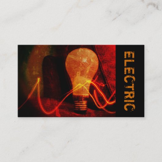 Électricien, Électrique, Carte de visite de constr (Devant)