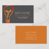 Électricien, Électrique, Carte de visite de constr (Devant / Derrière)