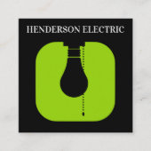 Electricien moderne Carte de visite unique (Devant)