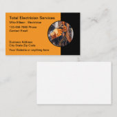 Electricien moderne Carte de visite unique (Devant / Derrière)