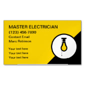Électricien moderne Cool Carte de visite Magnet (devant)