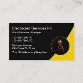 Electricien Moderne Design Carte de visite (Devant)