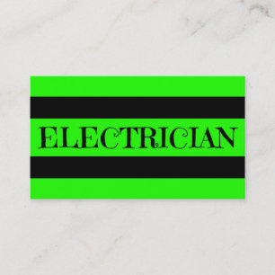 Électricien Neon Green Carte de visite