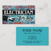 Électricien Pour L'Embauche Cartes de visite - Rou (Devant / Derrière)
