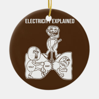 Electricity Explaated Electricity Physics Nerd Keramisch Ornament