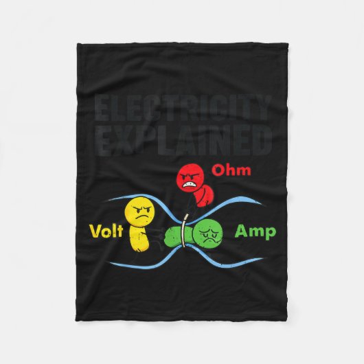 Electricity Explained Funny Geeky Physics Humor Sc Fleece Deken (Voorkant)