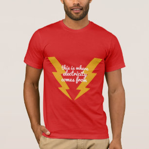 Electricity Source Funny Flash Thunderbolt Shirten T-shirt
