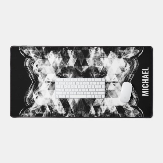Electrifyin noir blanc brillant triangle Monogramm (Clavier et souris)