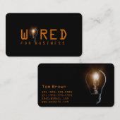 Électrique, Électricien, Carte de visite (Devant / Derrière)