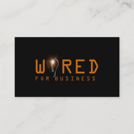 Électrique, électricien, Carte de visite (Devant)