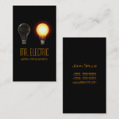 Électrique, Électricien, Carte de visite électriqu (Devant / Derrière)