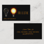 Électrique, électricien, Carte de visite électriqu (Devant / Derrière)