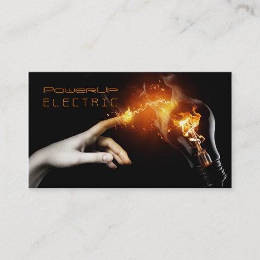 Électrique, électricien, Carte de visite électriqu (Devant)
