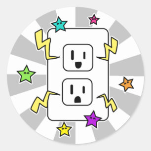 Electro Cutie Ronde Sticker