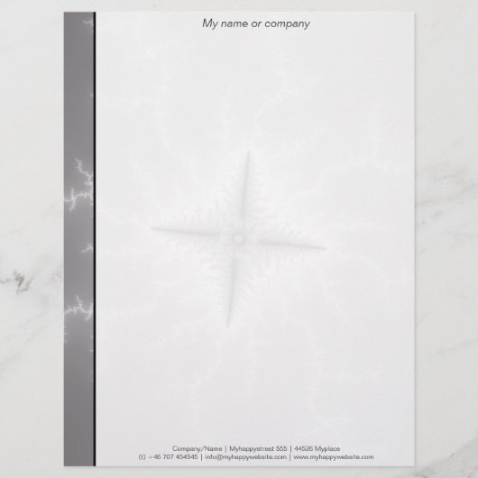 Electro - Fractal Art Briefhoofd Ontwerp (Voorkant)