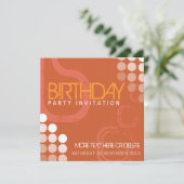 Électro invitation grunge d'anniversaire de soirée (Debout devant)