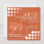 Électro invitation grunge d'anniversaire de soirée (Dos)