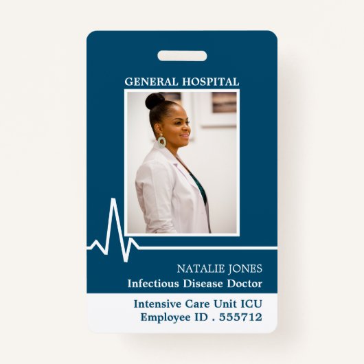 Electrocardiogramme, Photo Médicale ID Badge (Devant)