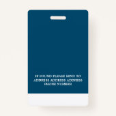 Electrocardiogramme, Photo Médicale ID Badge (Dos)