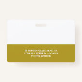 Electrocardiogramme, Photo Médicale ID Badge (Dos)