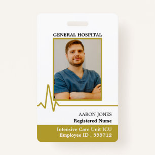 Electrocardiogramme, Photo Médicale ID Badge